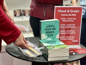 Über Stock und Mörderstein; Wanderkrimi von Carla Capellmann; Leipziger Buchmesse